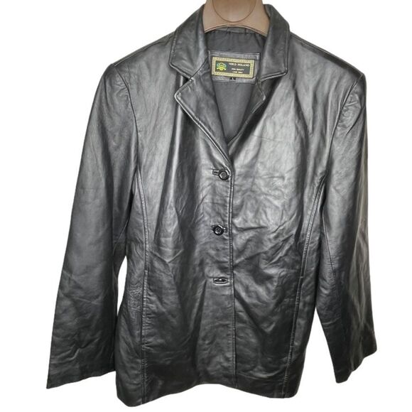 Niko Milano Lamb Skin‎ Coat Black